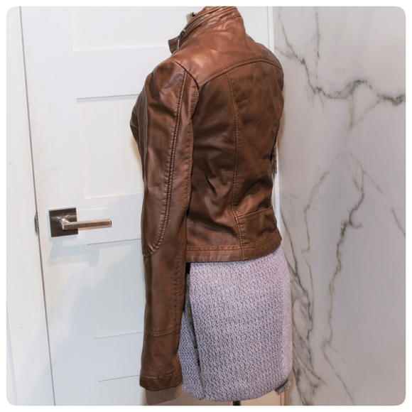 Suzy Shier size XS Faux-Leather Jacket - Picture 2 of 4